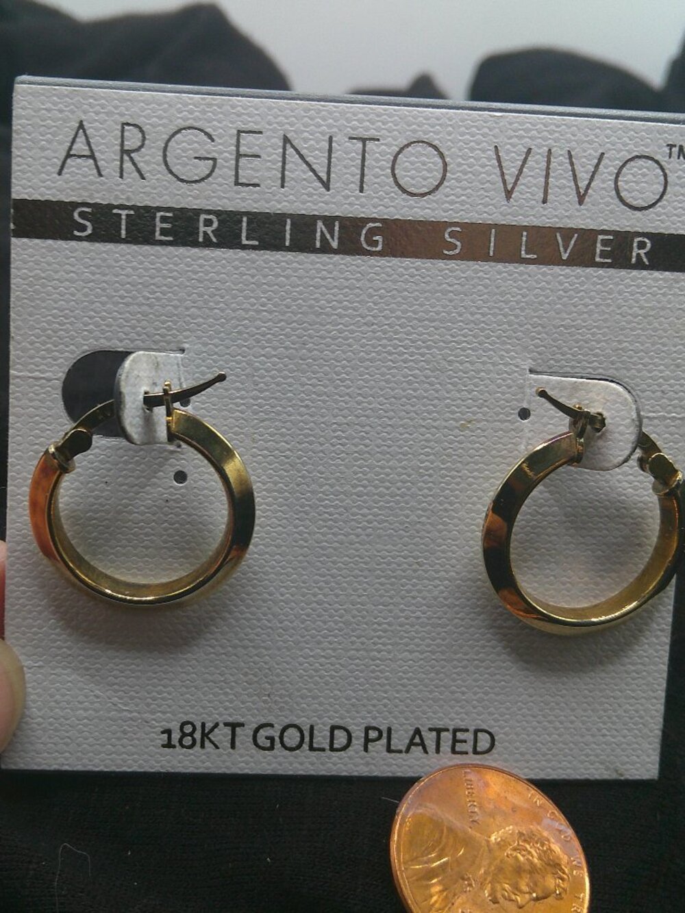 Vintage 18K Gold Plated Hoop Earrings